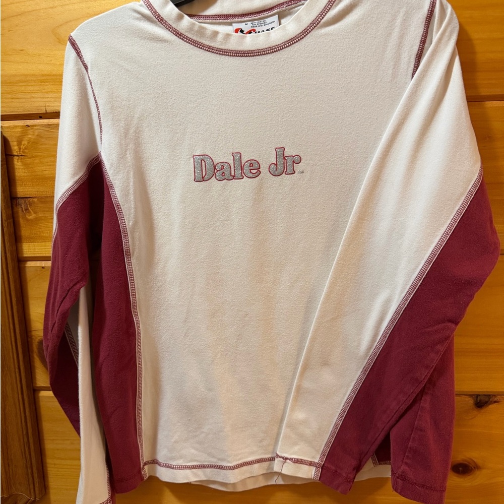 Chase Authentics Cream Tee with Red & Black Logo Dale Earnhardt Jr.